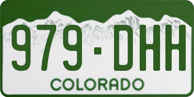 CO license plate 979DHH
