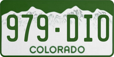 CO license plate 979DIO