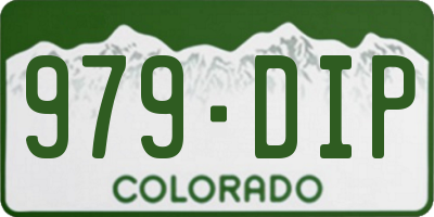 CO license plate 979DIP