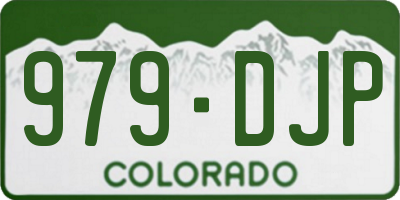 CO license plate 979DJP
