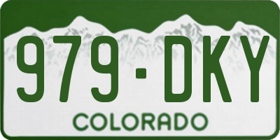 CO license plate 979DKY