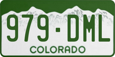 CO license plate 979DML