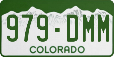 CO license plate 979DMM
