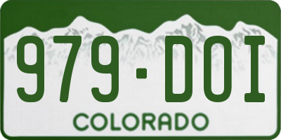CO license plate 979DOI