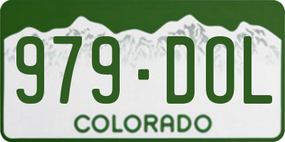 CO license plate 979DOL