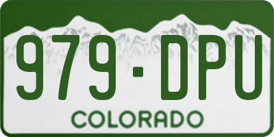 CO license plate 979DPU