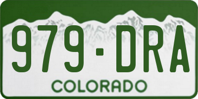 CO license plate 979DRA