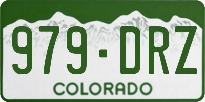 CO license plate 979DRZ