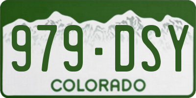 CO license plate 979DSY