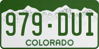 CO license plate 979DUI