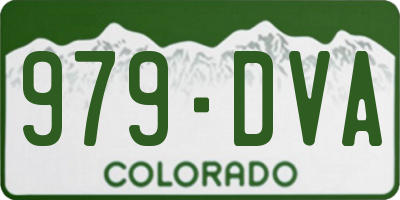 CO license plate 979DVA