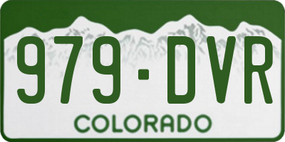 CO license plate 979DVR