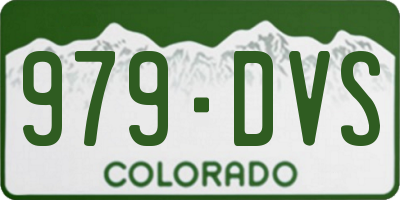 CO license plate 979DVS