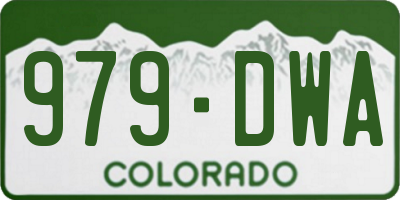 CO license plate 979DWA