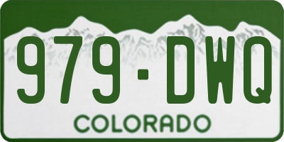 CO license plate 979DWQ