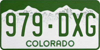 CO license plate 979DXG