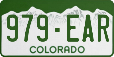 CO license plate 979EAR