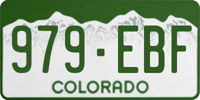 CO license plate 979EBF