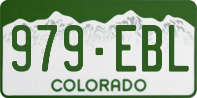 CO license plate 979EBL