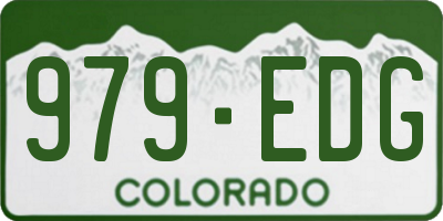 CO license plate 979EDG