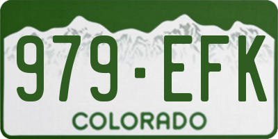 CO license plate 979EFK