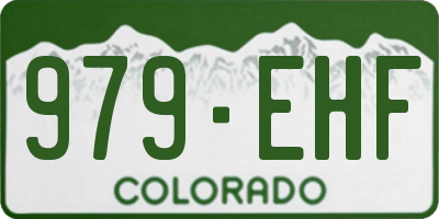 CO license plate 979EHF