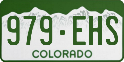 CO license plate 979EHS