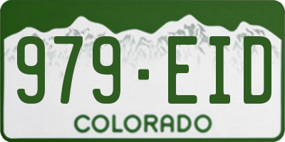 CO license plate 979EID