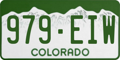 CO license plate 979EIW