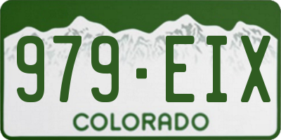 CO license plate 979EIX