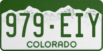 CO license plate 979EIY