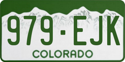 CO license plate 979EJK