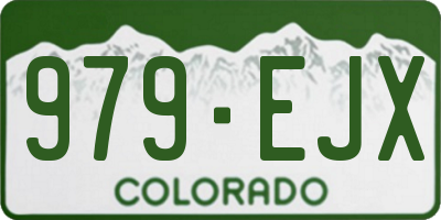CO license plate 979EJX