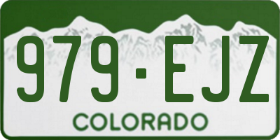 CO license plate 979EJZ