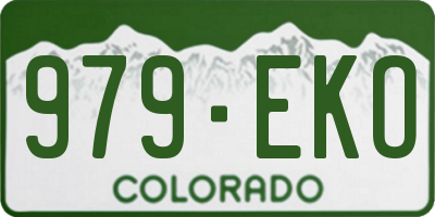CO license plate 979EKO