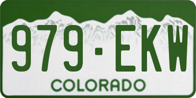 CO license plate 979EKW