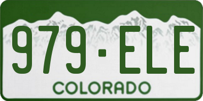 CO license plate 979ELE