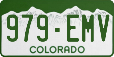 CO license plate 979EMV