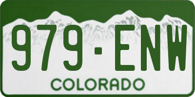 CO license plate 979ENW