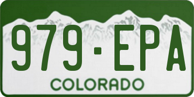 CO license plate 979EPA