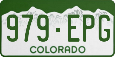 CO license plate 979EPG