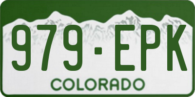 CO license plate 979EPK
