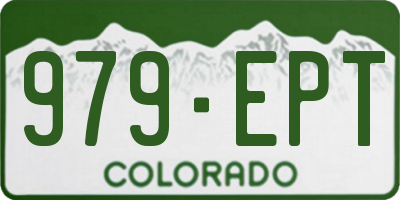 CO license plate 979EPT