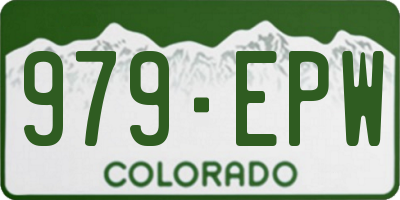 CO license plate 979EPW