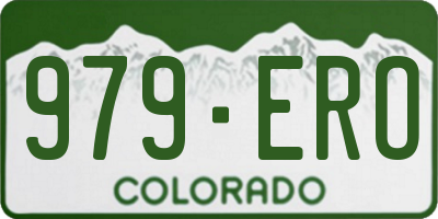 CO license plate 979ERO