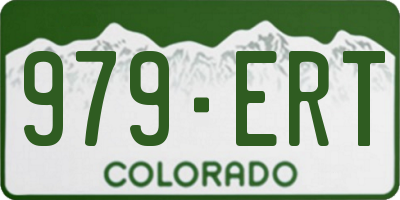 CO license plate 979ERT