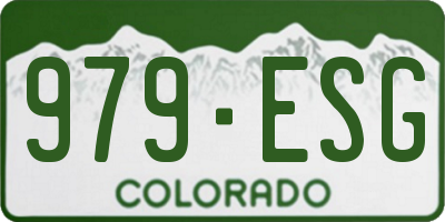 CO license plate 979ESG