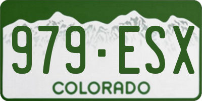 CO license plate 979ESX