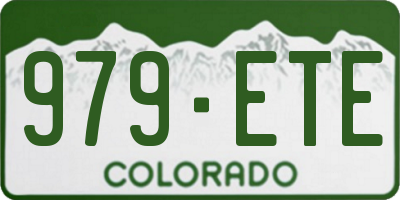 CO license plate 979ETE