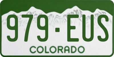 CO license plate 979EUS